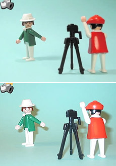Arriba, sin flash; abajo, con flash.