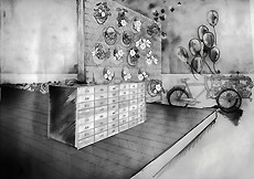 Dibujo de una habitaci�n.