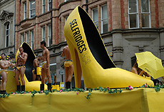 Una de las carrozas de Manchester.