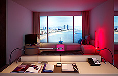 Habitación del hotel W.