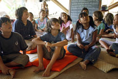 Clase en el Green School.
