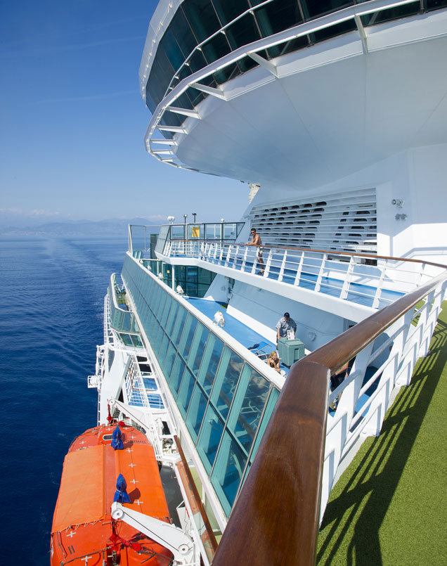 Día de relax desde la cubierta de un crucero de Pullmantur.